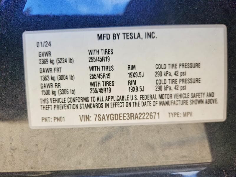 2024 TESLA MODEL Y 12