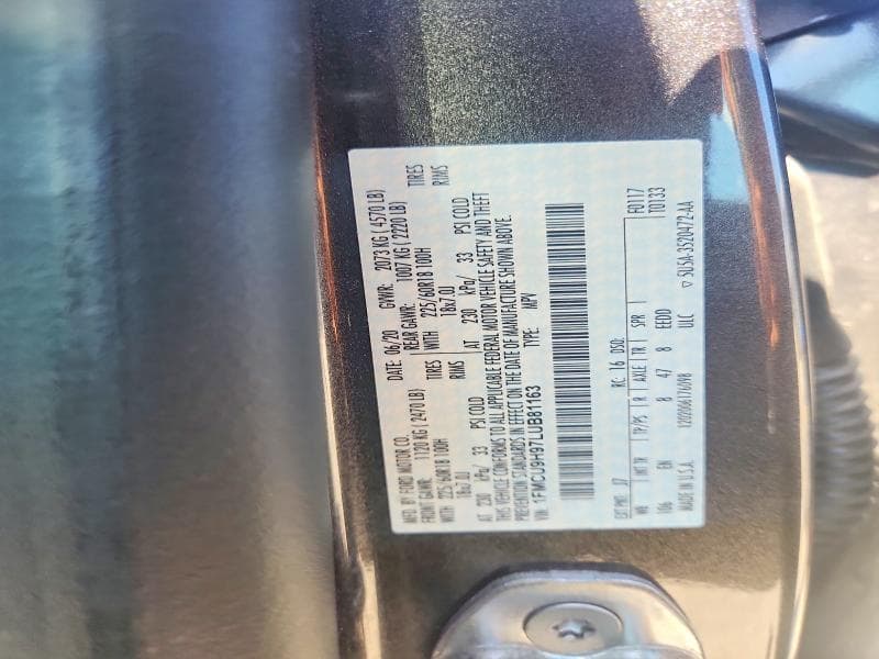 2020 FORD ESCAPE SEL 13