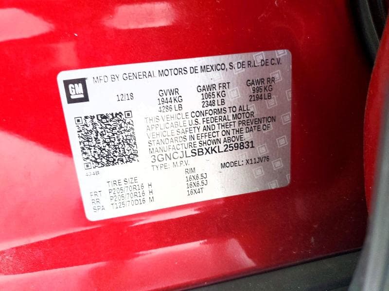 2019 CHEVROLET TRAX 1LT 12