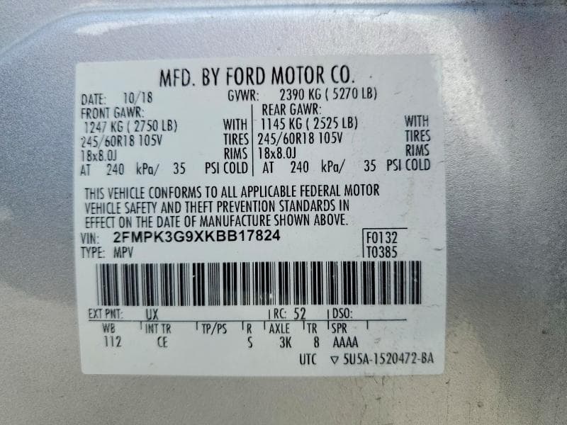 2019 FORD EDGE SE 13