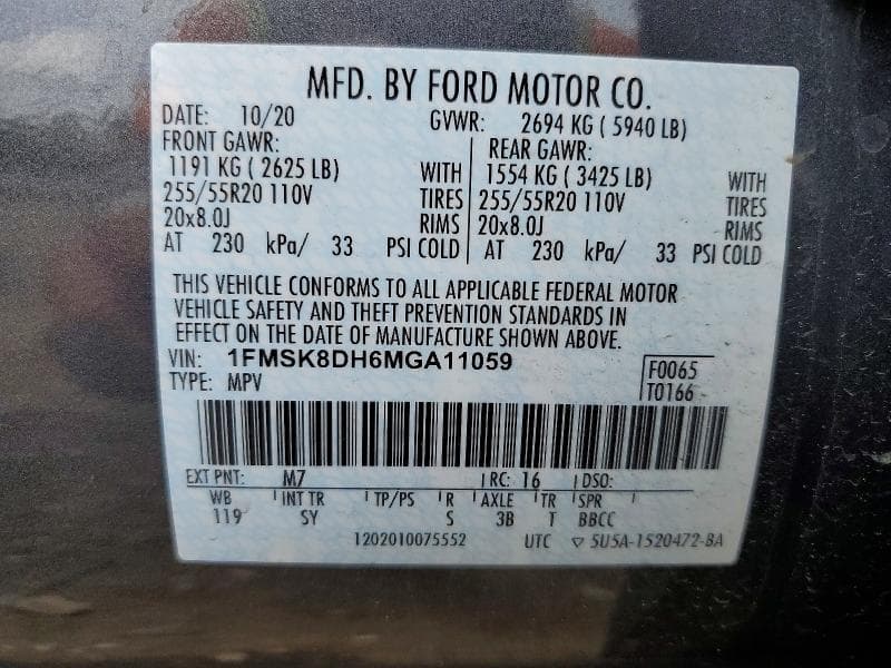 2021 FORD EXPLORER XLT 13