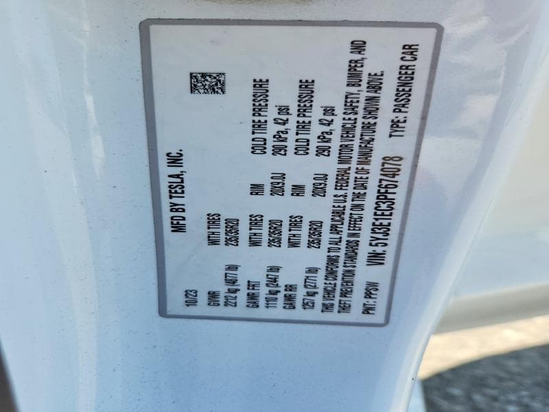 2023 TESLA MODEL 3 12