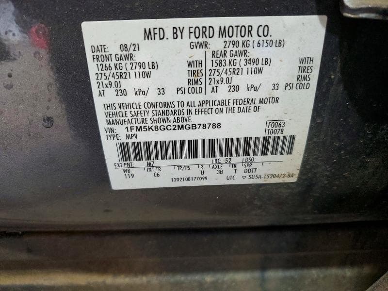 2021 FORD EXPLORER ST 13