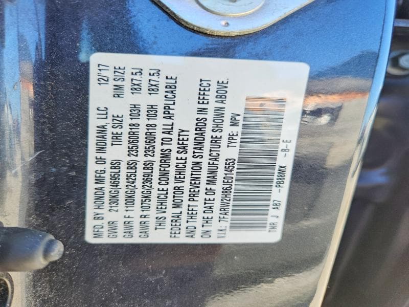 2018 HONDA CR-V EXL 13