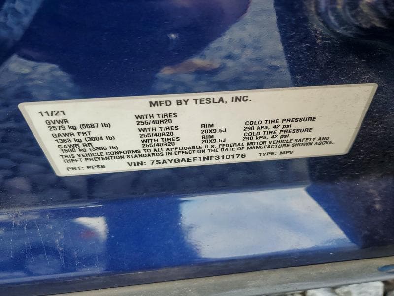 2022 TESLA MODEL Y 12