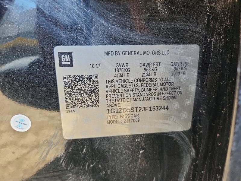 2018 CHEVROLET MALIBU LT 12
