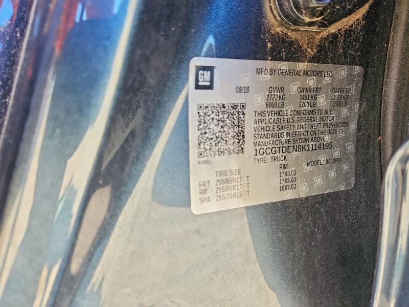 2019 CHEVROLET COLORADO Z71 12