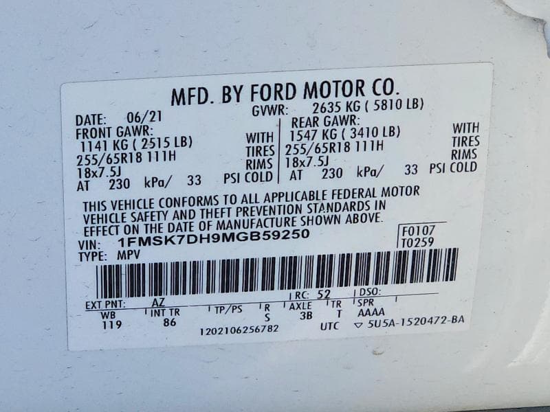 2021 FORD EXPLORER XLT 13