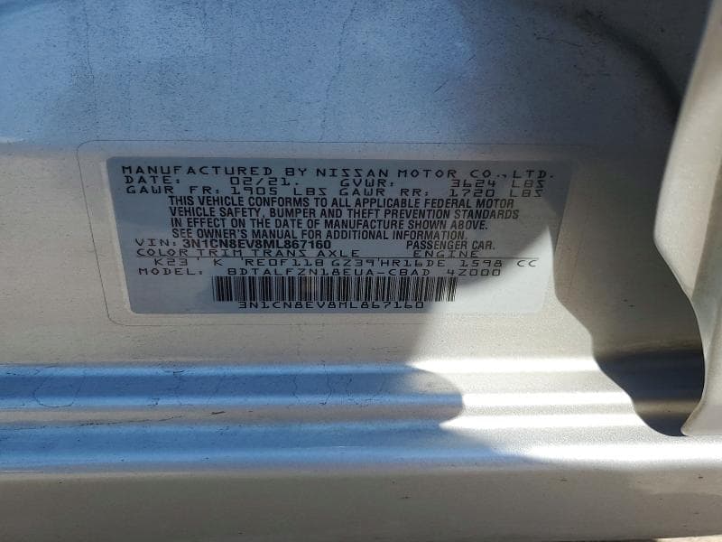 2021 NISSAN VERSA SV 12