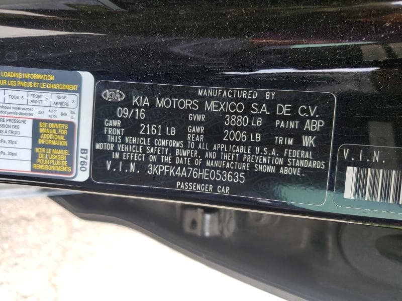 2017 KIA FORTE LX 12