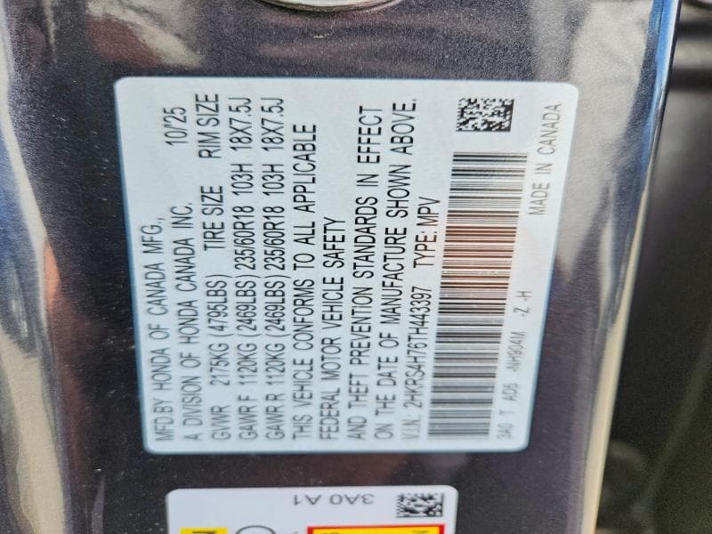 2026 HONDA CR-V EXL 12