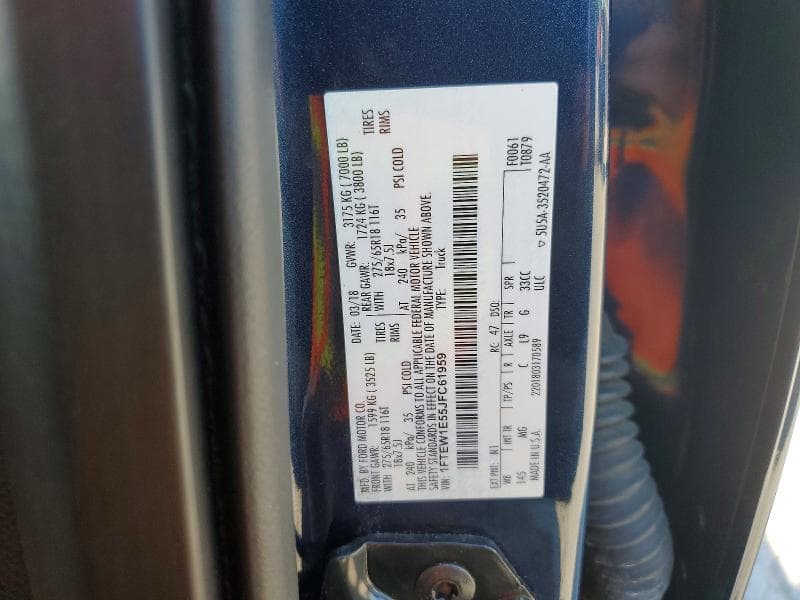 2018 FORD F150 SUPERCREW 12