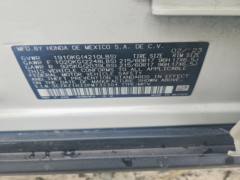 2023 HONDA HR-V LX 13