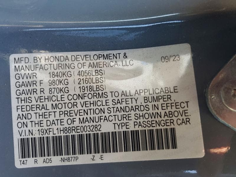 2024 HONDA CIVIC SPORT TOURING 12
