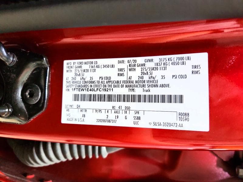 2020 FORD F150 SUPERCREW 12