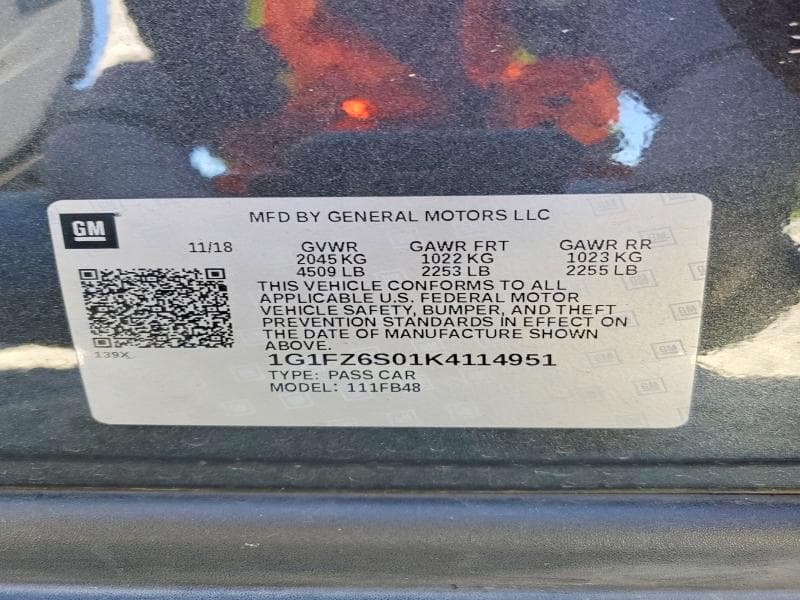 2019 CHEVROLET BOLT EV PREMIER 13