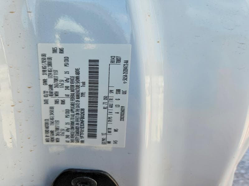 2022 FORD F150 SUPER CAB 12