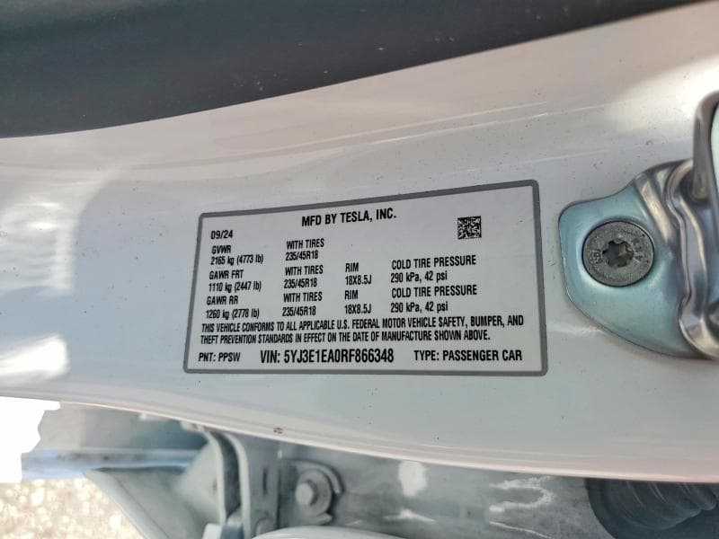 2024 TESLA MODEL 3 12