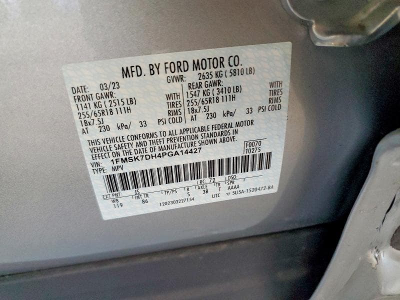 2023 FORD EXPLORER XLT 13