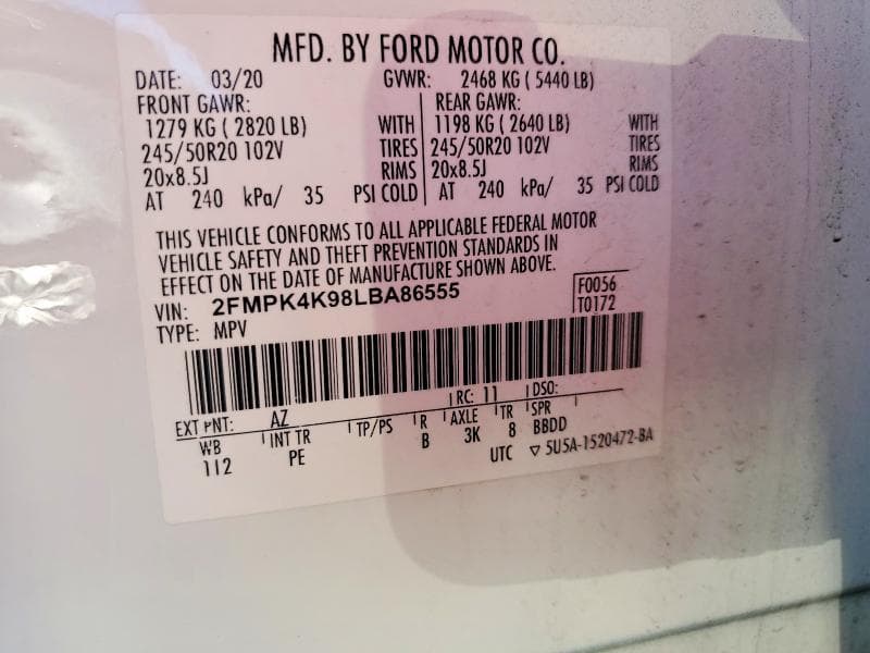 2020 FORD EDGE TITANIUM 13