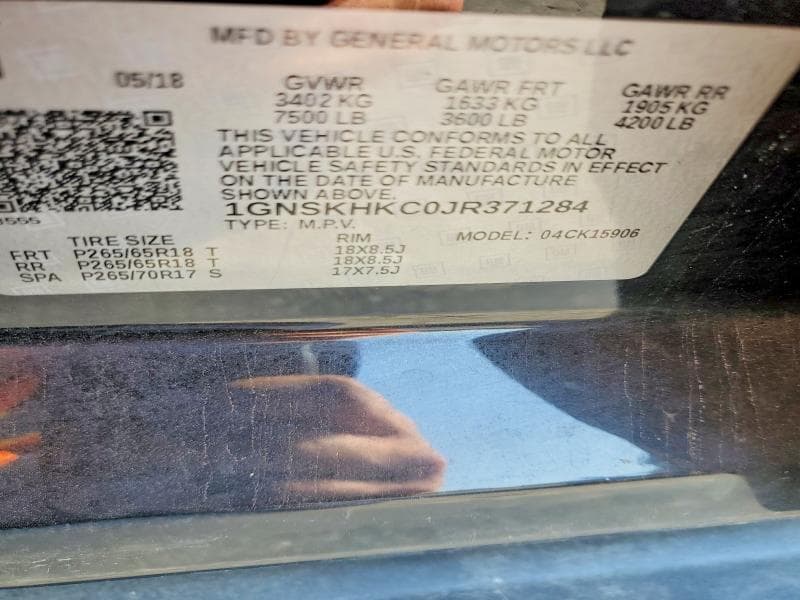 2018 CHEVROLET SUBURBAN K1500 LT 13