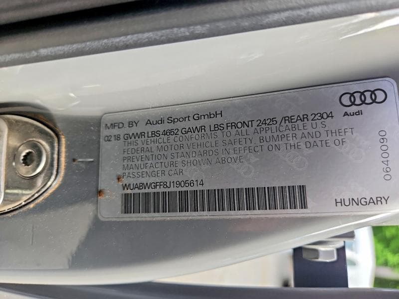 2018 AUDI RS3 12