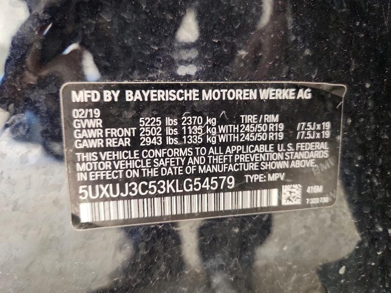 2019 BMW X4 XDRIVE30I 13