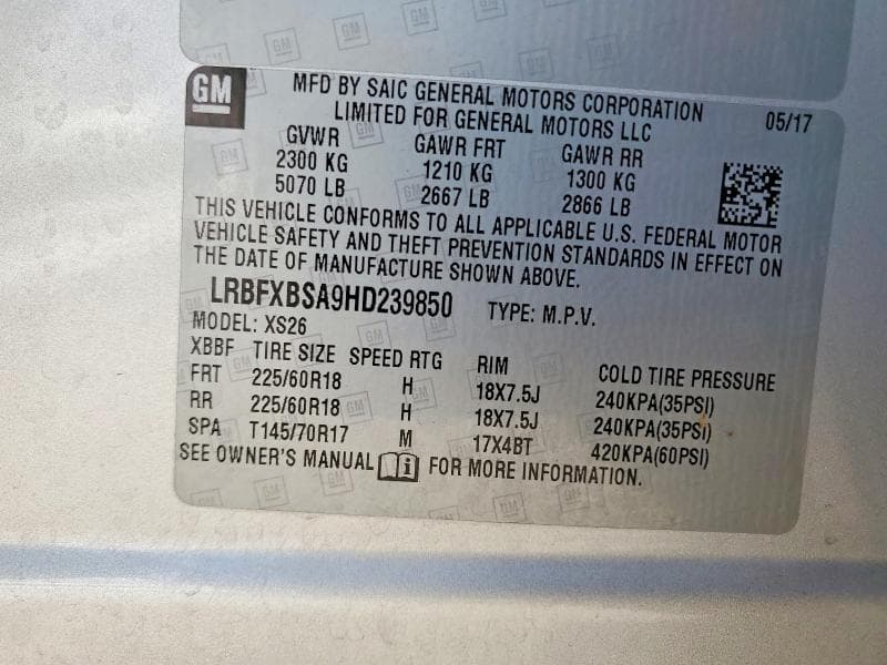 2017 BUICK ENVISION ESSENCE 13