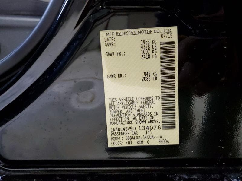 2020 NISSAN ALTIMA S 13