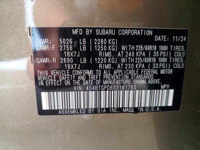 2025 SUBARU OUTBACK TOURING 13