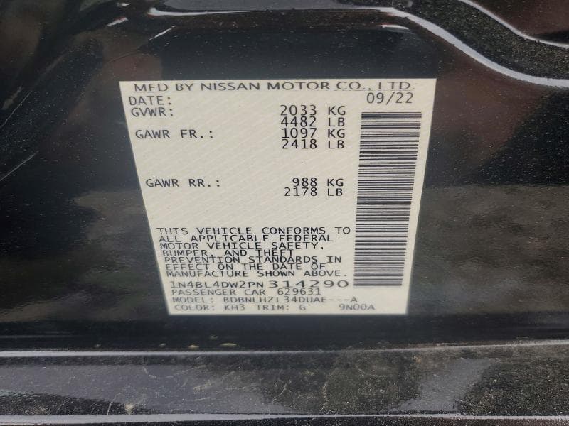 2023 NISSAN ALTIMA SV 12