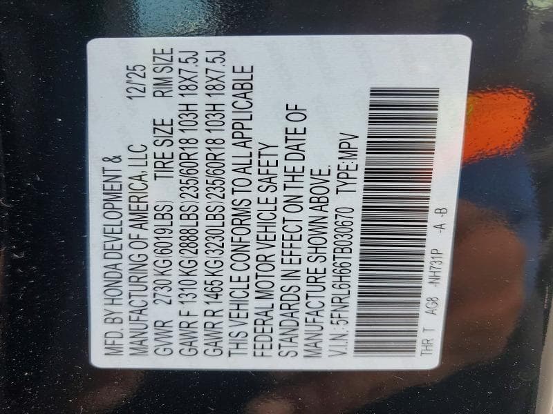2026 HONDA ODYSSEY EXL 13
