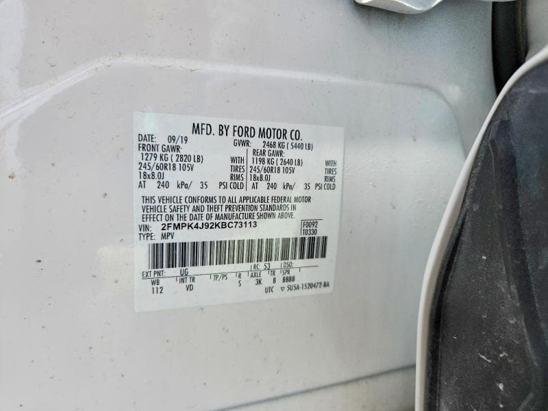 2019 FORD EDGE SEL 13