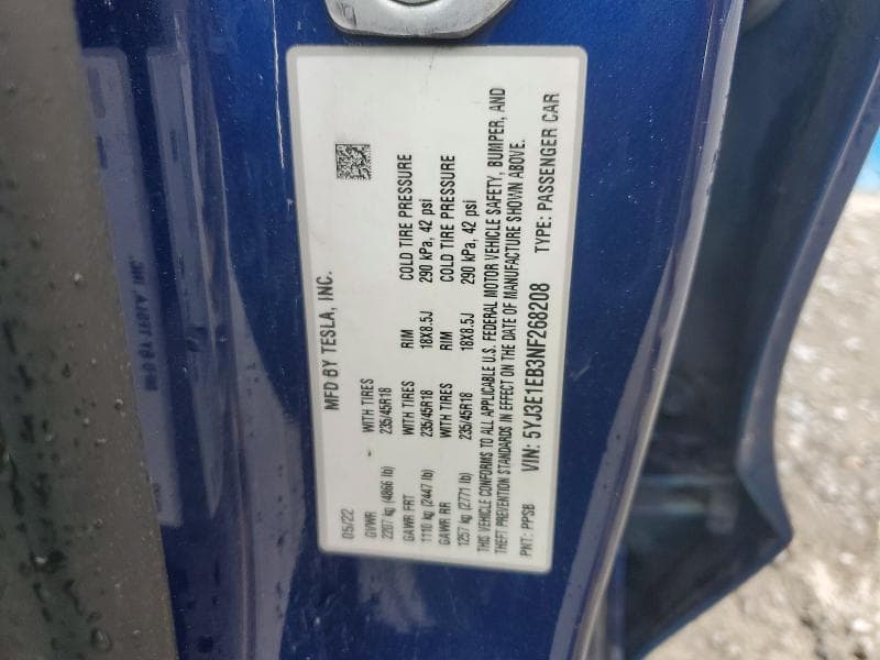2022 TESLA MODEL 3 24
