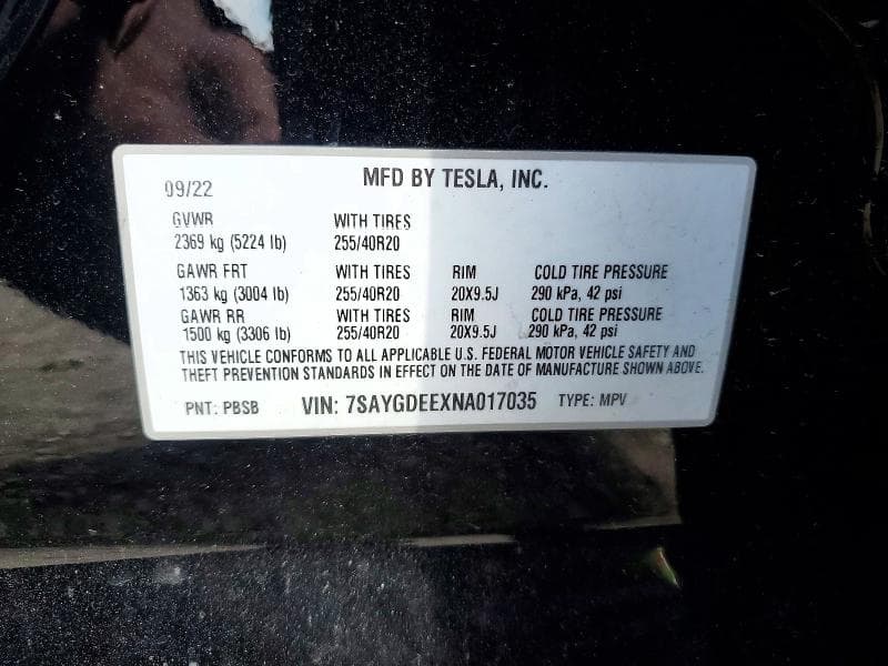 2022 TESLA MODEL Y 13