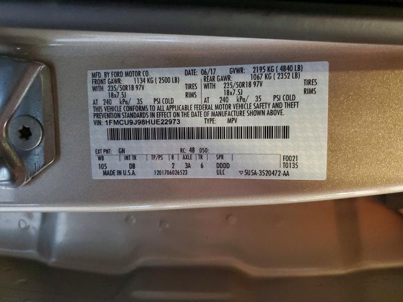 2017 FORD ESCAPE TITANIUM 14