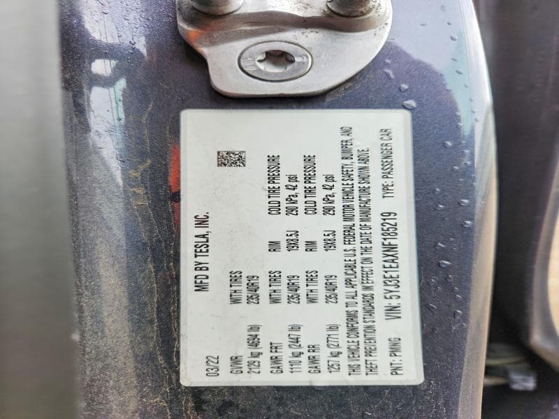 2022 TESLA MODEL 3 12