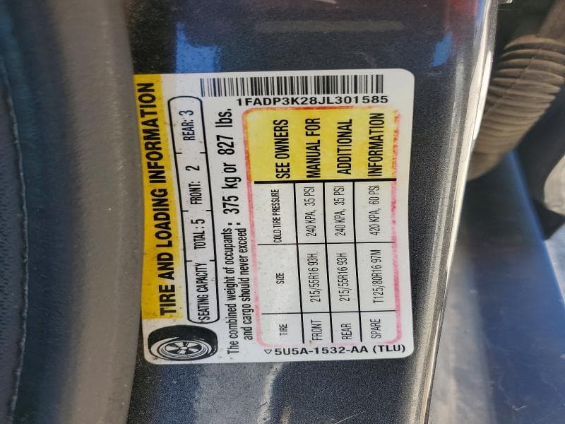 2018 FORD FOCUS 12