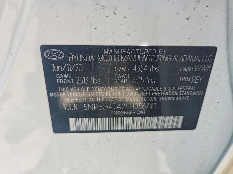 2020 HYUNDAI SONATA SE 12