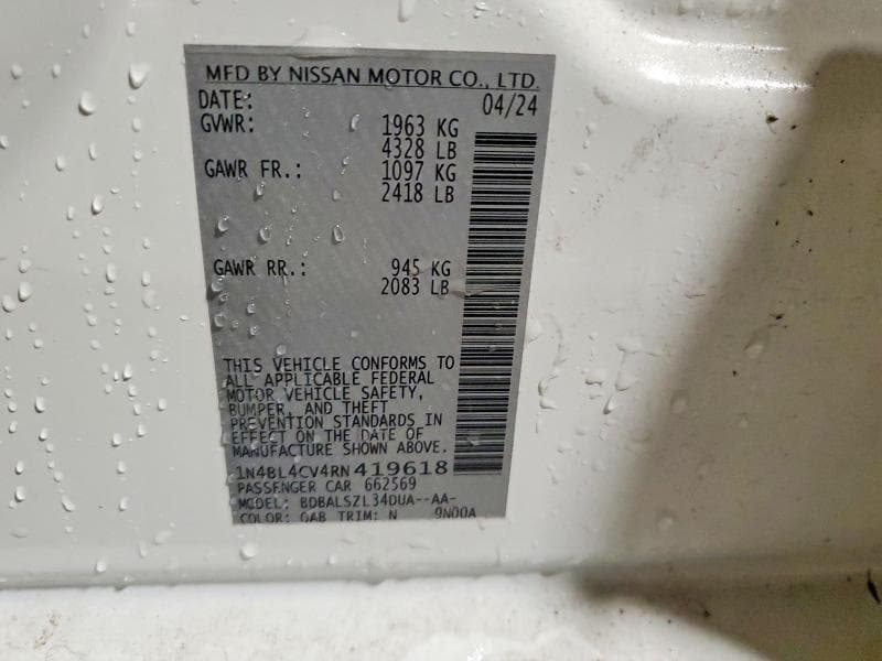 2024 NISSAN ALTIMA SR 12