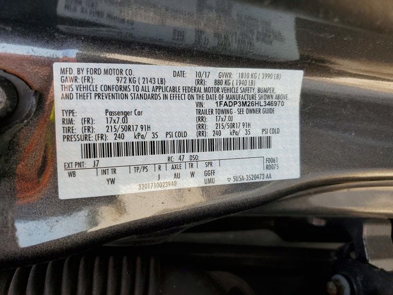 2017 FORD FOCUS SEL 12