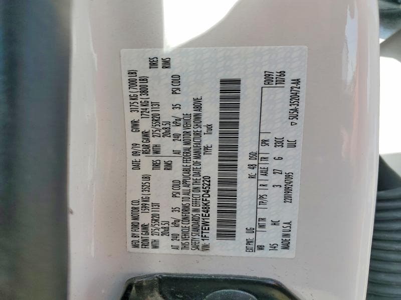2019 FORD F150 SUPERCREW 12