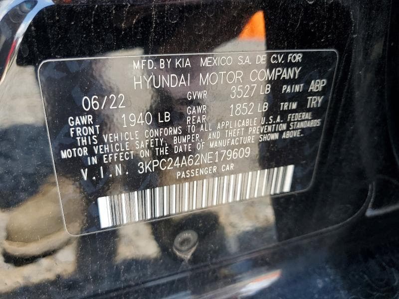 2022 HYUNDAI ACCENT SE 12