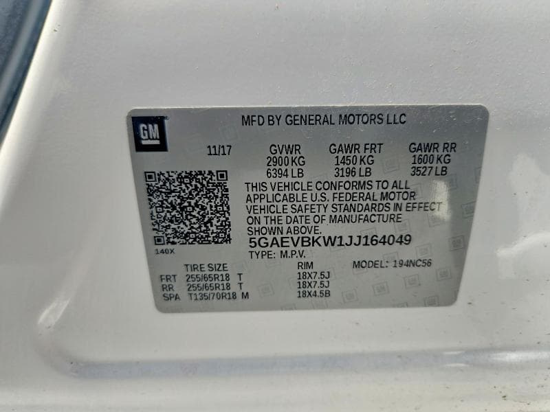 2018 BUICK ENCLAVE PREMIUM 13