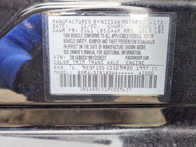 2021 NISSAN SENTRA SV 12