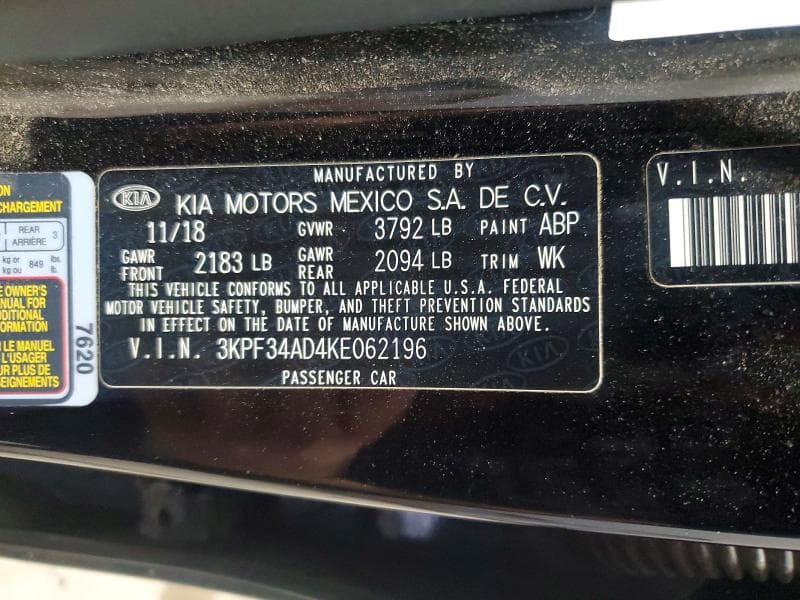 2019 KIA FORTE S 12