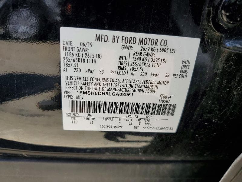 2020 FORD EXPLORER XLT 14