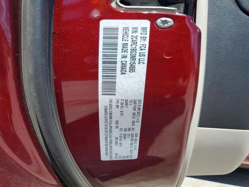 2022 CHRYSLER PACIFICA TOURING L 14