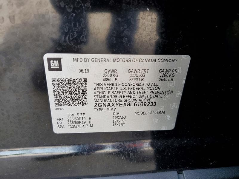 2020 CHEVROLET EQUINOX 13