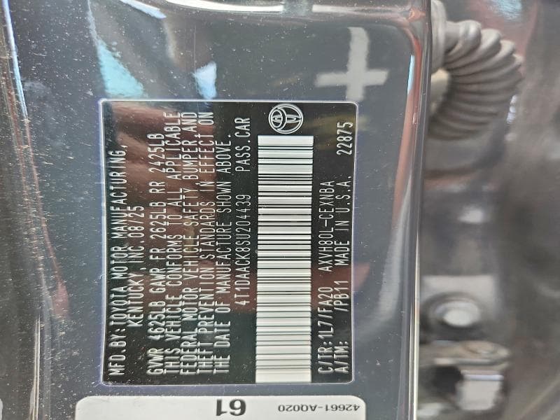 2025 TOYOTA CAMRY LE 13